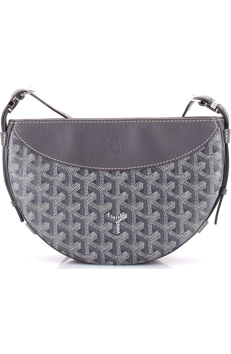 Pre-Owned Goyard Hirondelle Shoulder Bag Coated Canvas and Leather, Main, color, Gray