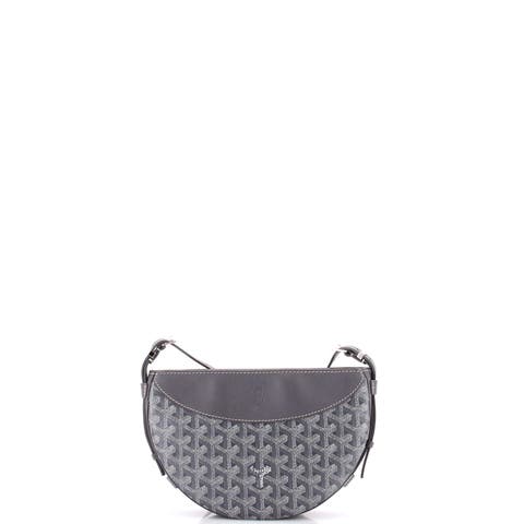 Hirondelle Shoulder Bag Coated Canvas and Leather