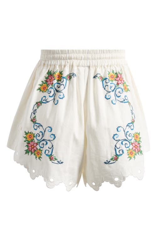 Farm Rio Grandmas Treasure Off White Blouse