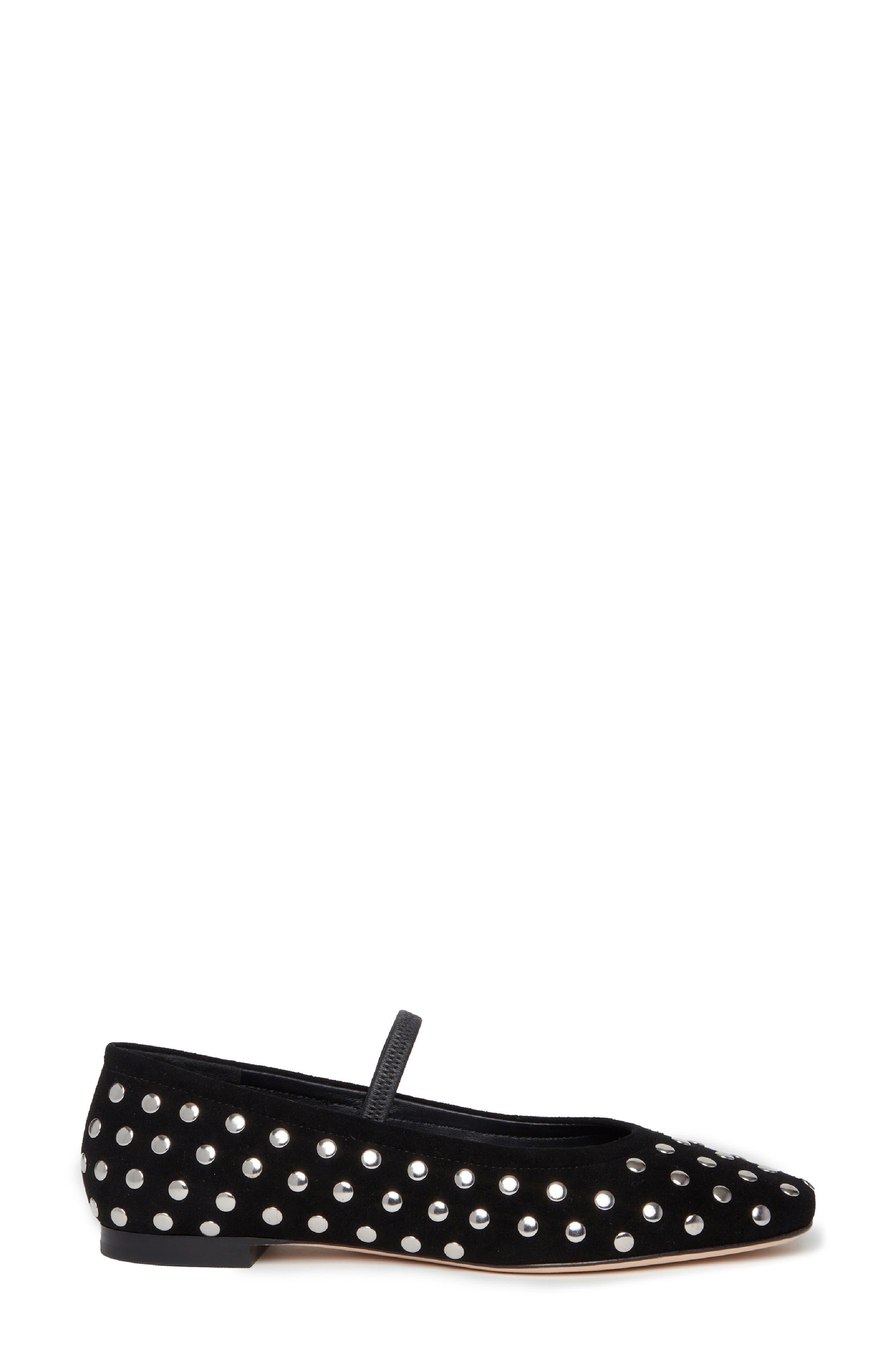 PAIGE Joya Stud Mary Jane Flat, Alternate, color, Black