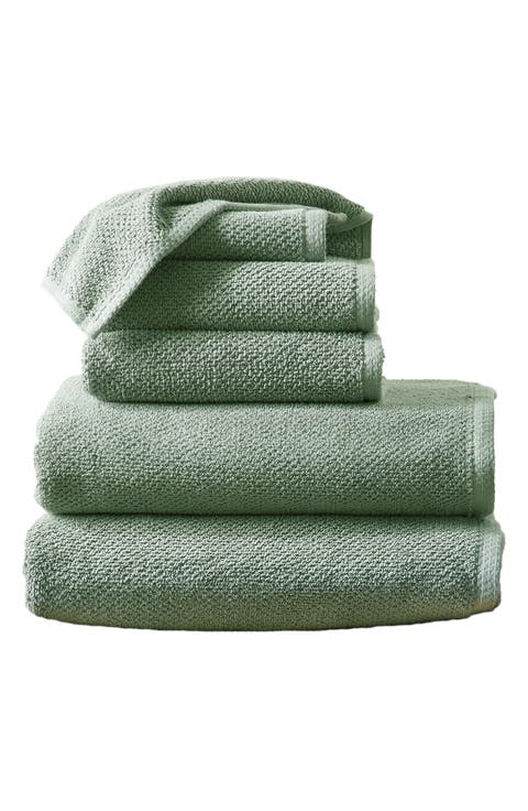 6-Piece Popcorn Textured Towel Set