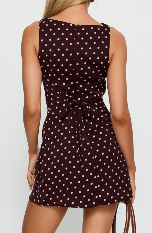Princess Polly Kherin Polka Dot Skirted Romper In Brown