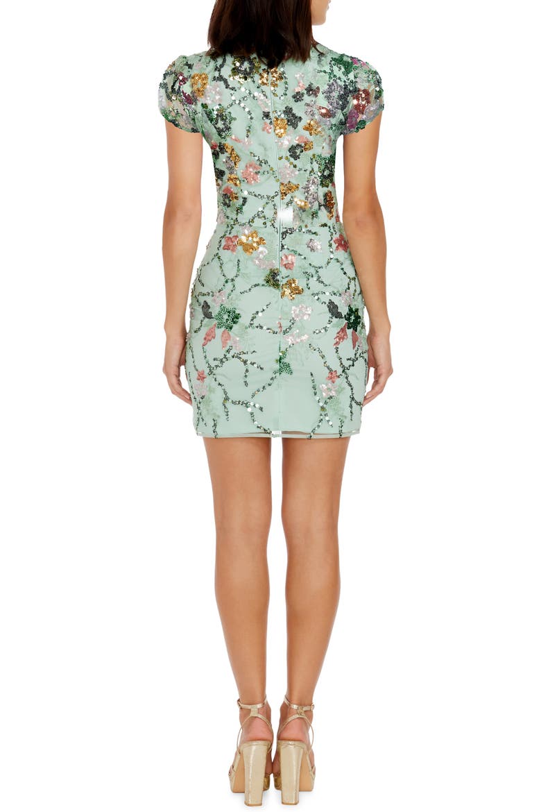 Jillian Sequin Minidress, Alternate, color, SAGE MULTI