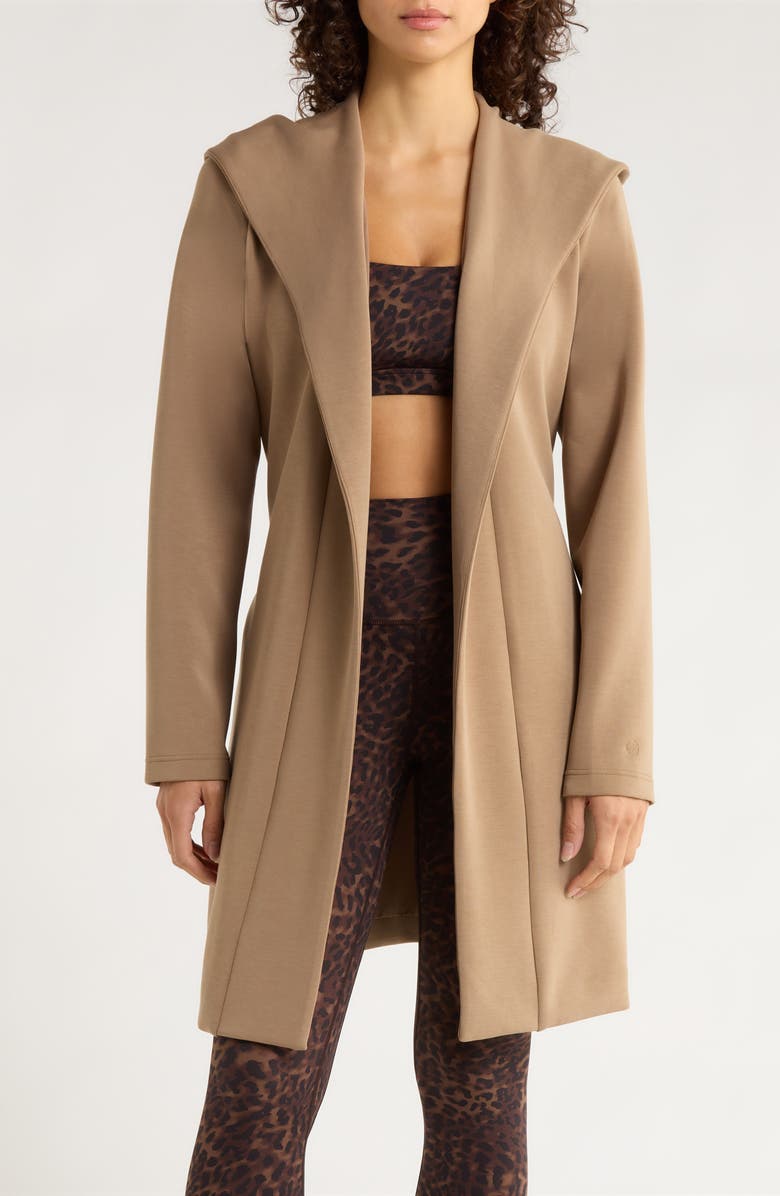 MPG Dreamweave Hooded Wrap Cardigan, Alternate, color, Caribou