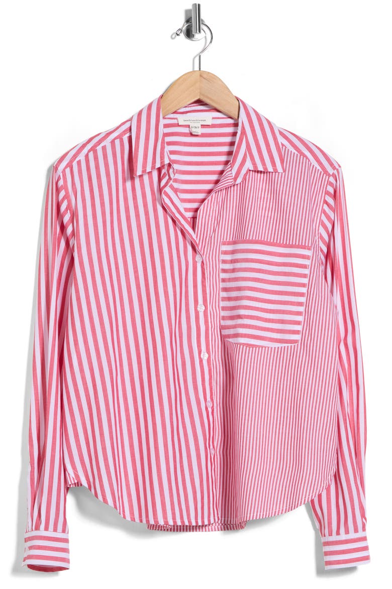 Lilah Long Sleeve Button Front Shirt, Alternate, color, MILANO MIX