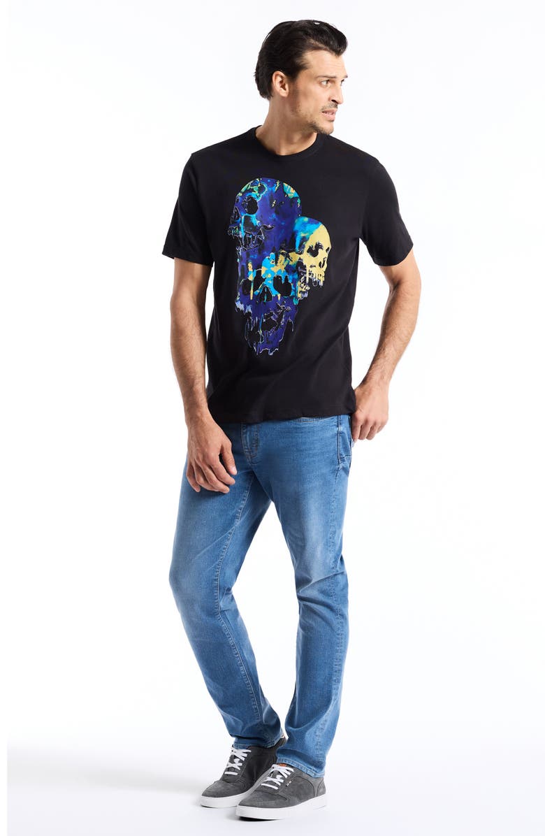Robert Graham Scream Skull Graphic T-Shirt, Alternate, color, Black