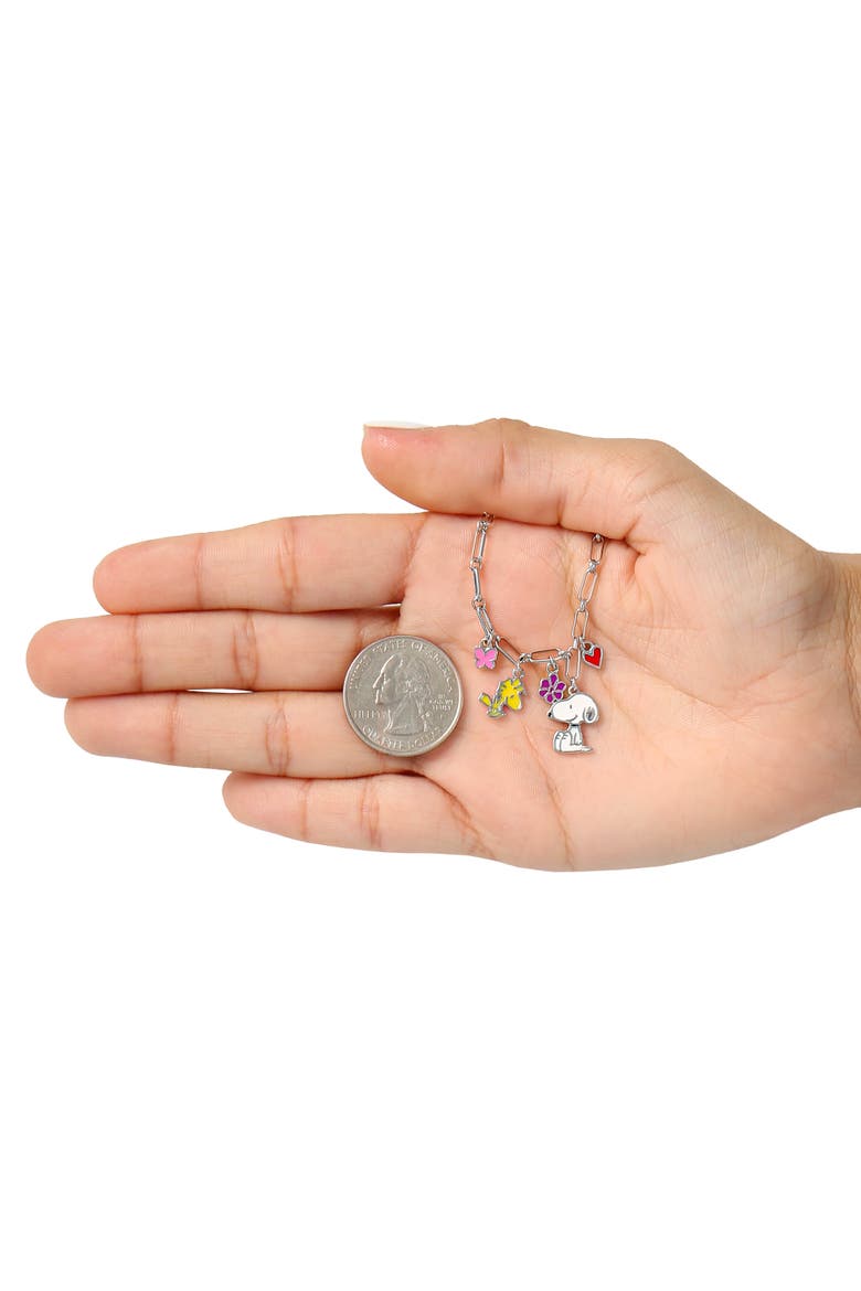 Snoopy Enamel Charm Woodstock Bracelet, Alternate, color, Silver