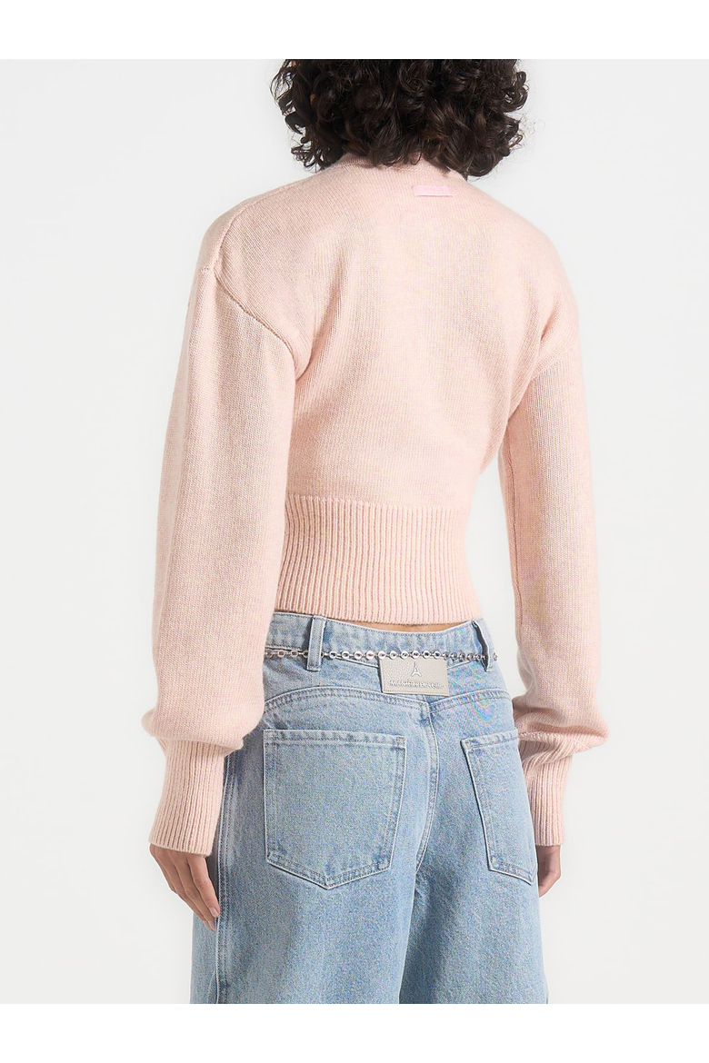 Mayla Knitted Cinch Waist Cardigan, Alternate, color, Baby Pink