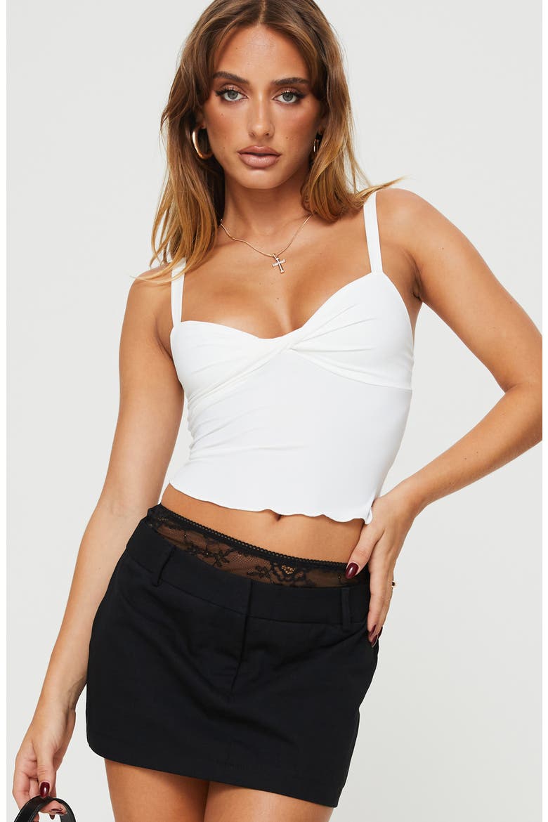 Greyer Twist Bust Camisole, Alternate, color, WHITE