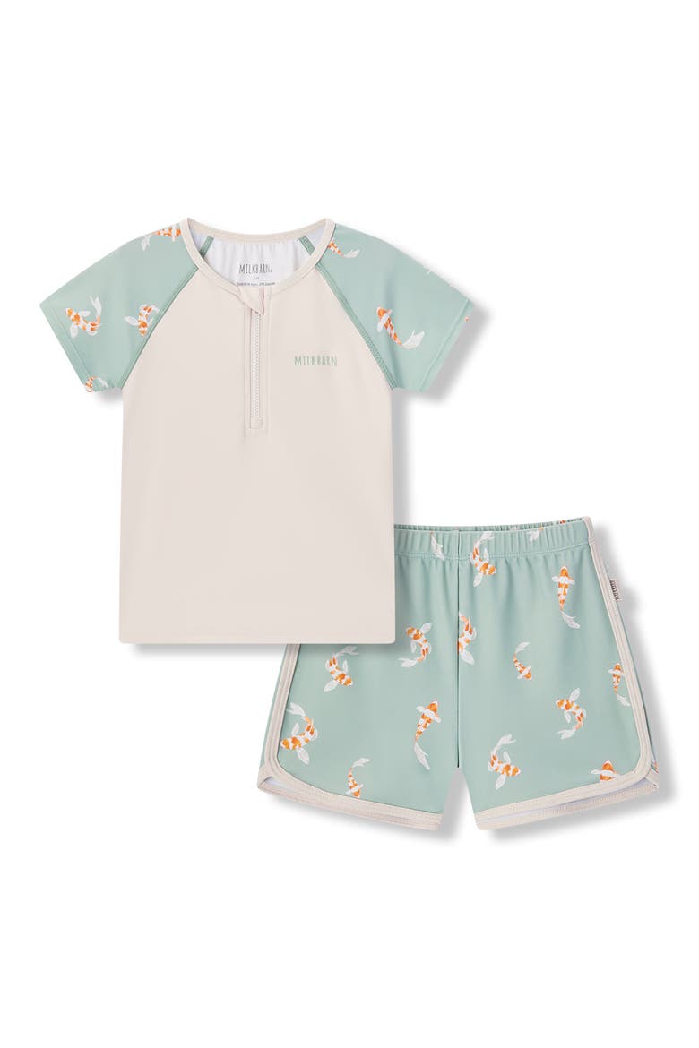 Zipper Top And Swim Trunks, Main, color, Swimming Koi