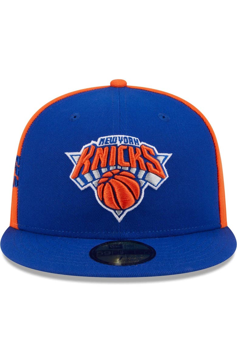 New Era Men's New Era Blue/Orange New York Knicks Gameday Wordmark 59FIFTY Fitted Hat, Alternate, color, 