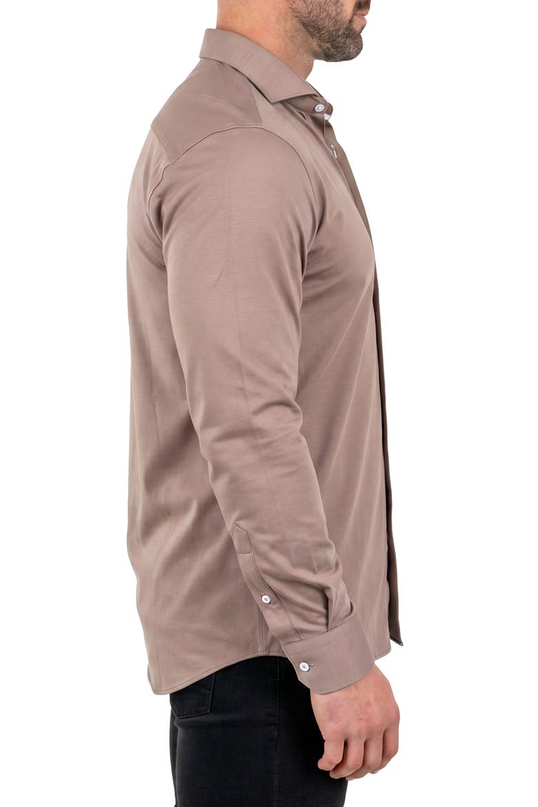 Einstein Contemporary Fit Button-Up Shirt, Alternate, color, BROWN