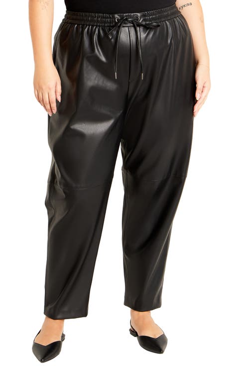 Mia Faux Leather Pants (Plus)