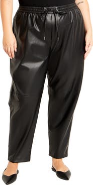 City Chic Mia Faux Leather Pants