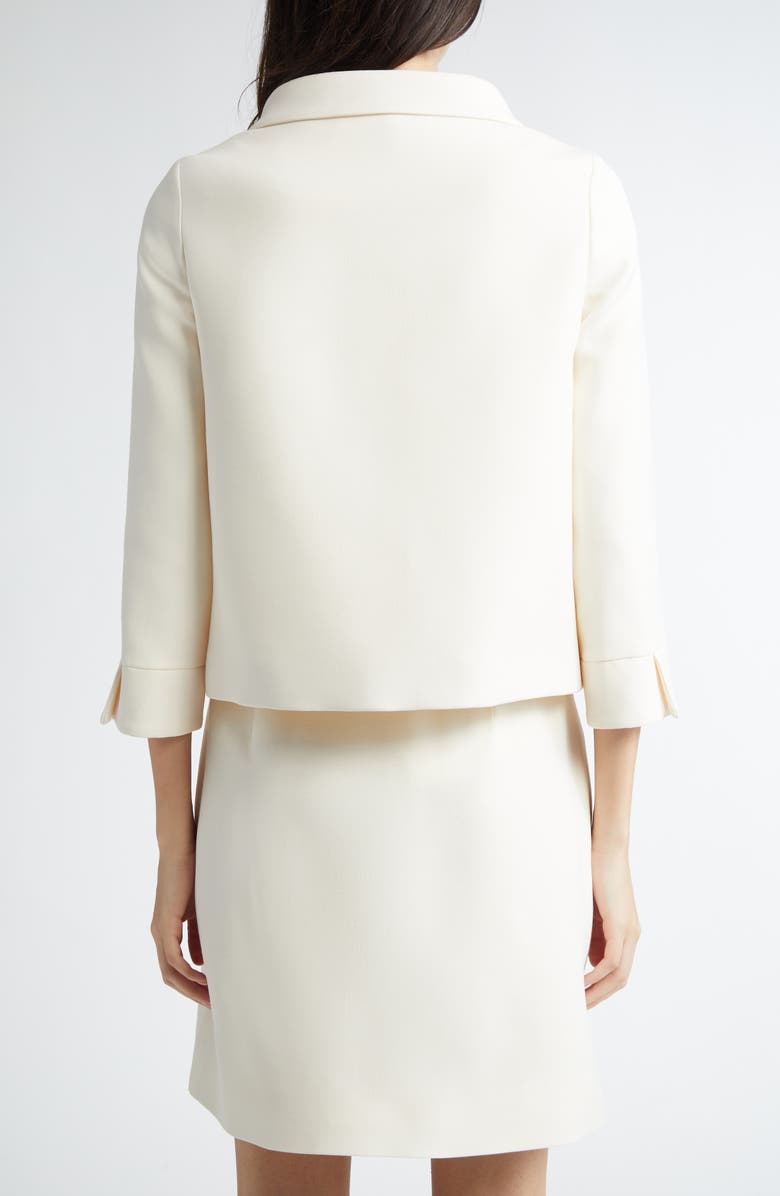Valentino Garavani Crepe Couture Jacket, Alternate, color, Ivory