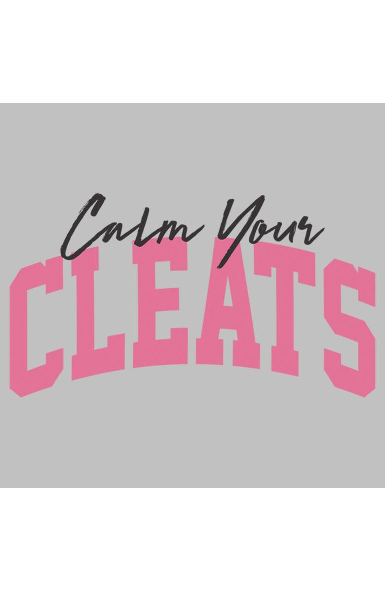 Lost Gods Women's Lost Gods Funny Calm Your Cleats Graphic T-Shirt, Alternate, color, Athletic Heather