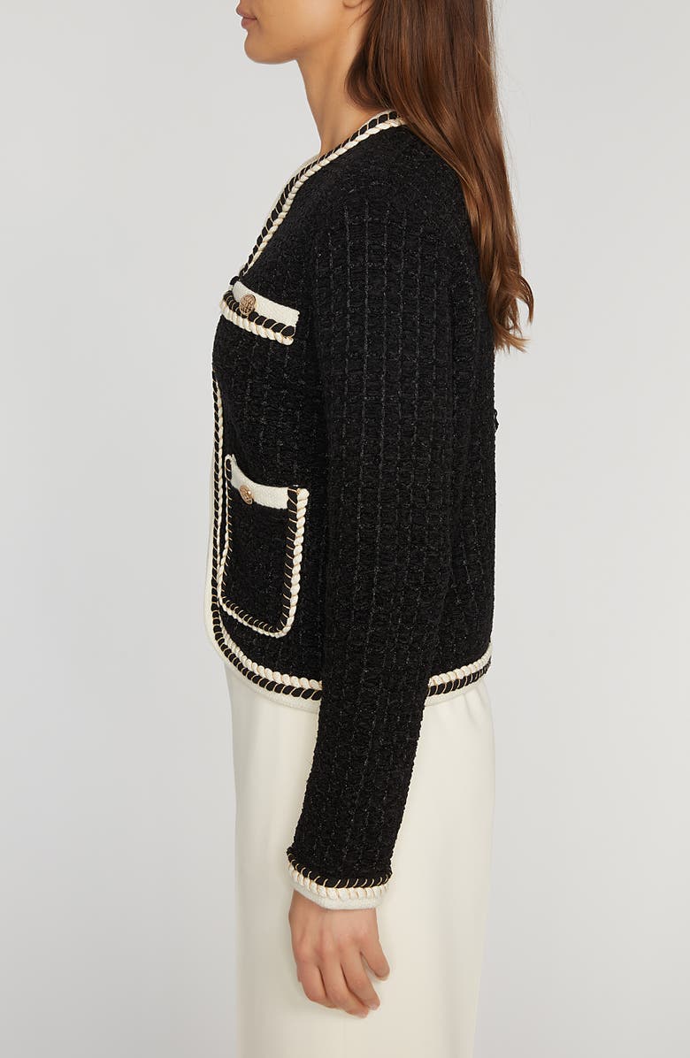 Elie Tahari The Koka Metallic Cardigan, Alternate, color, 