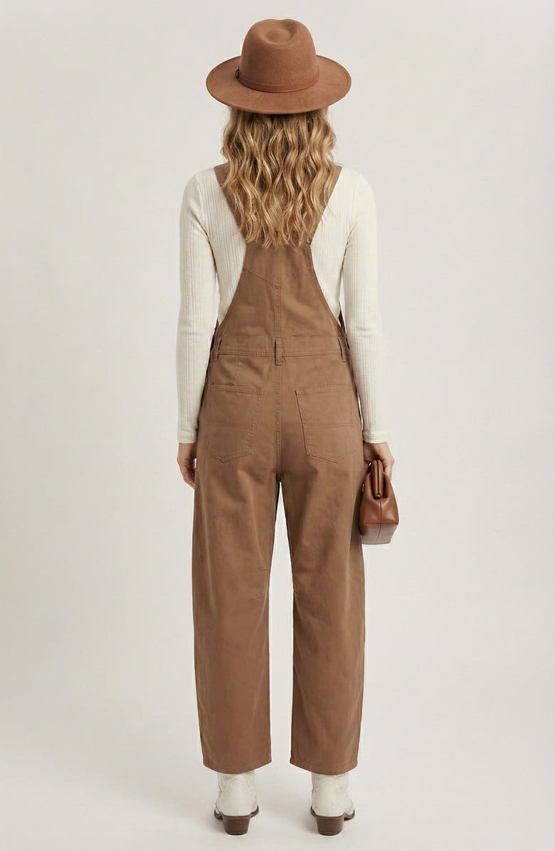 Modenaire Wide-Leg Adjustable-Strap Front Bib Pocket Overalls, Alternate, color, 