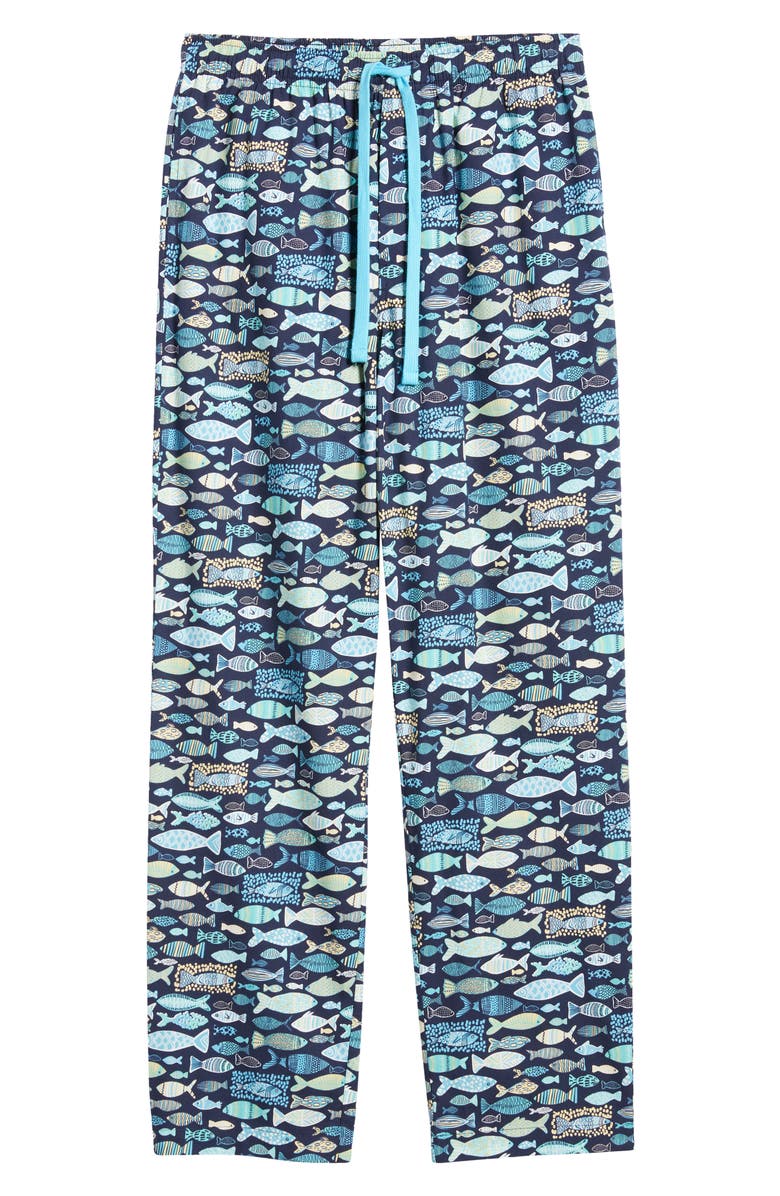 Majestic International Cotton Lounge Pants, Alternate, color, Blue Lake
