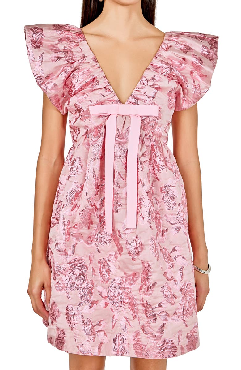 Endless Rose Jacquard Minidress, Alternate, color, Pink