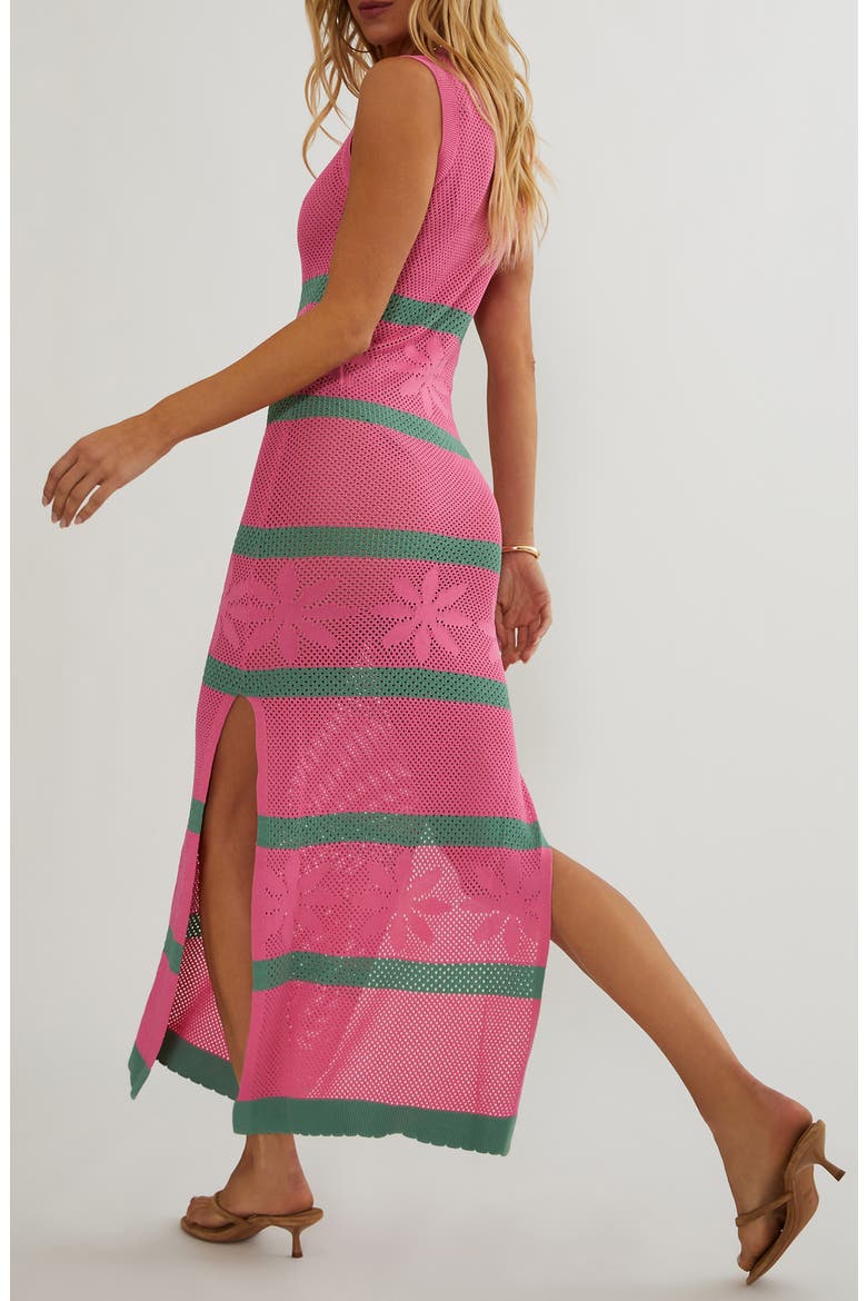 Brigid Sleeveless Cover-Up Maxi Dress, Alternate, color, RASPBERRY BLOOM