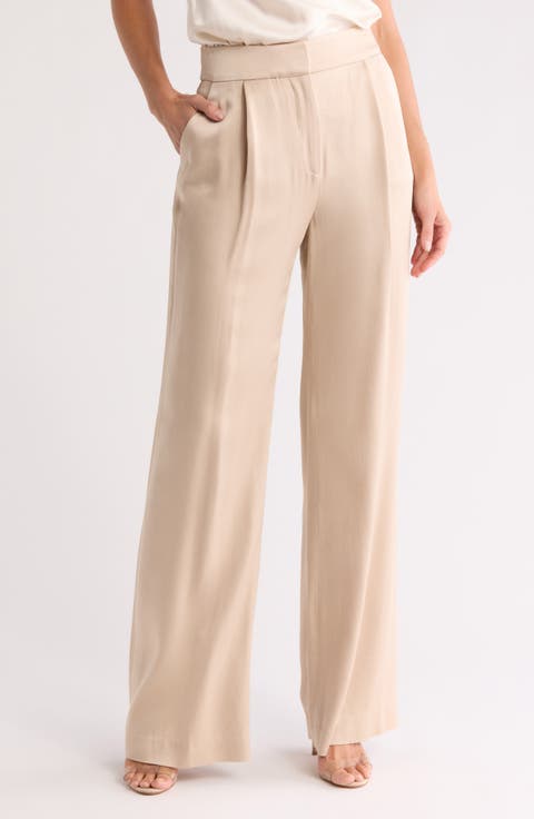 Robinne Wide Leg Stretch Cotton Pants
