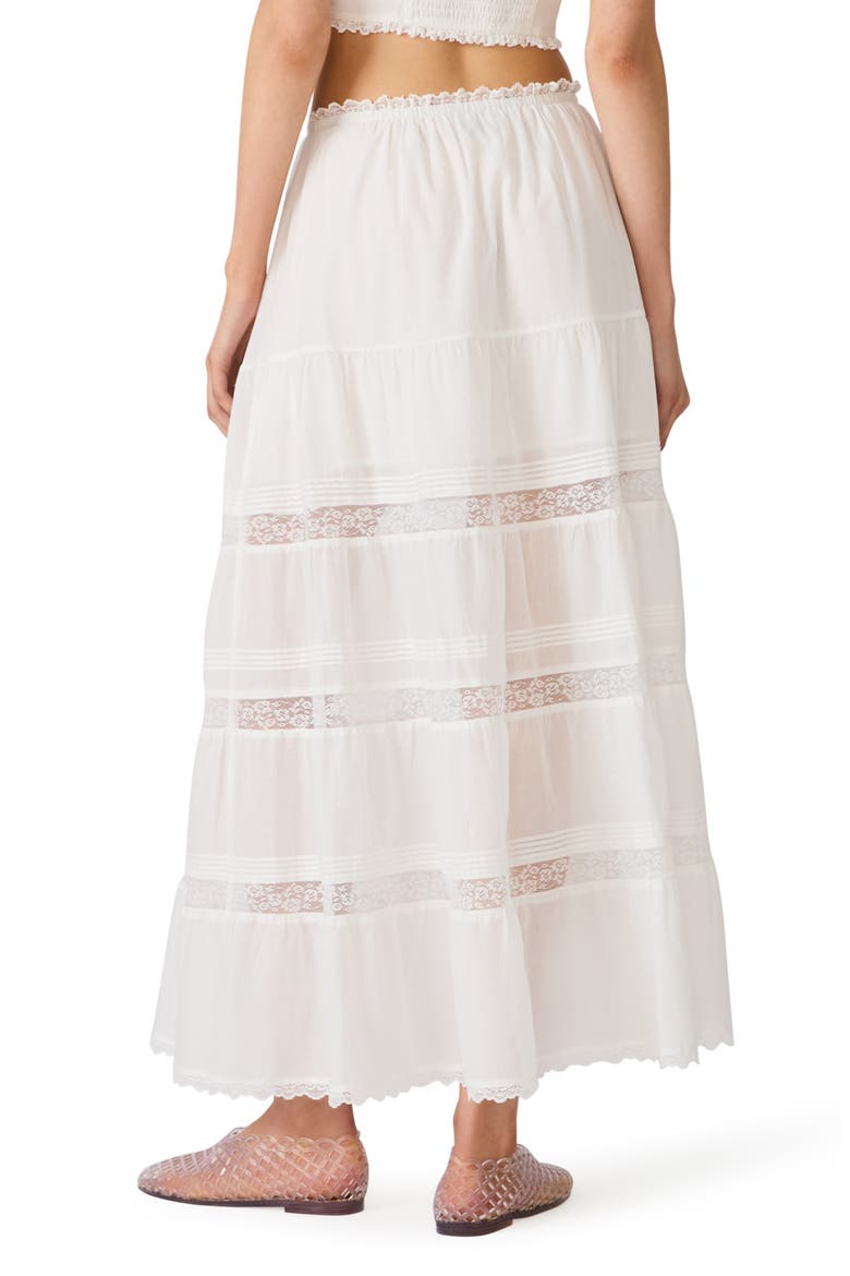 Elisse Lace Detail Cotton Maxi Skirt, Alternate, color, ANTIQUE