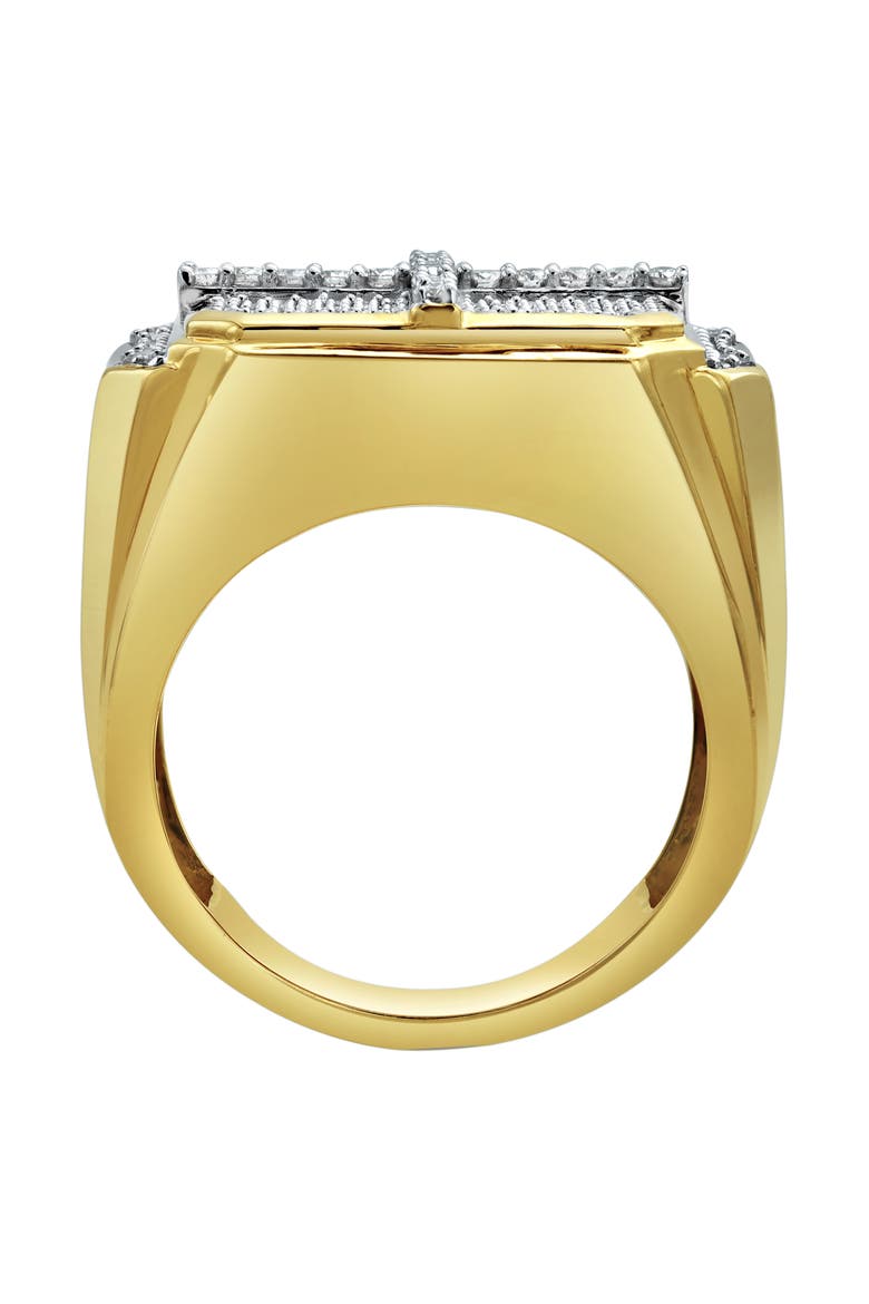 Iced Oriel 14K Yellow Gold Diamond Men Statement Ring - 1.02ct., Alternate, color, 14K Yellow Gold