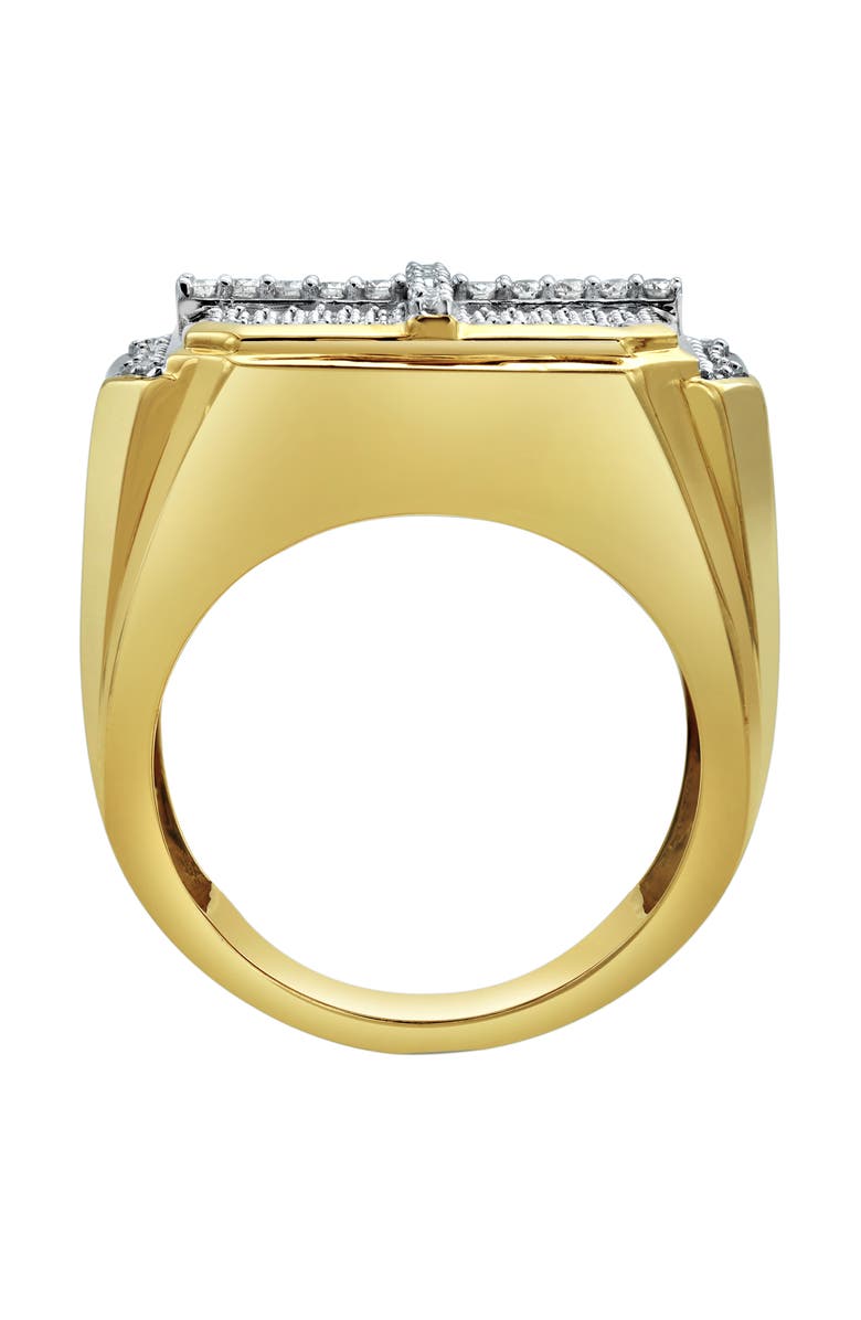 LuvMyJewelry Iced Oriel 14K Yellow Gold Diamond Men Statement Ring - 1.02ct., Alternate, color, 14K Yellow Gold