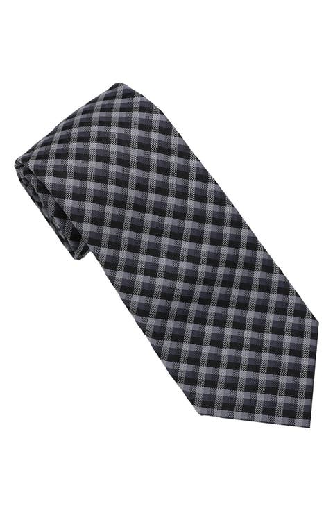 Gingham Print Tie