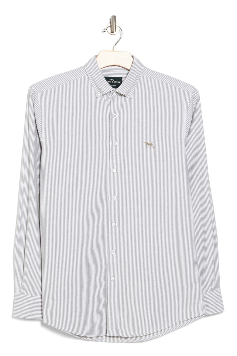 Rockwood Stripe Button-Down Shirt, Alternate, color, GREEN STRIPE