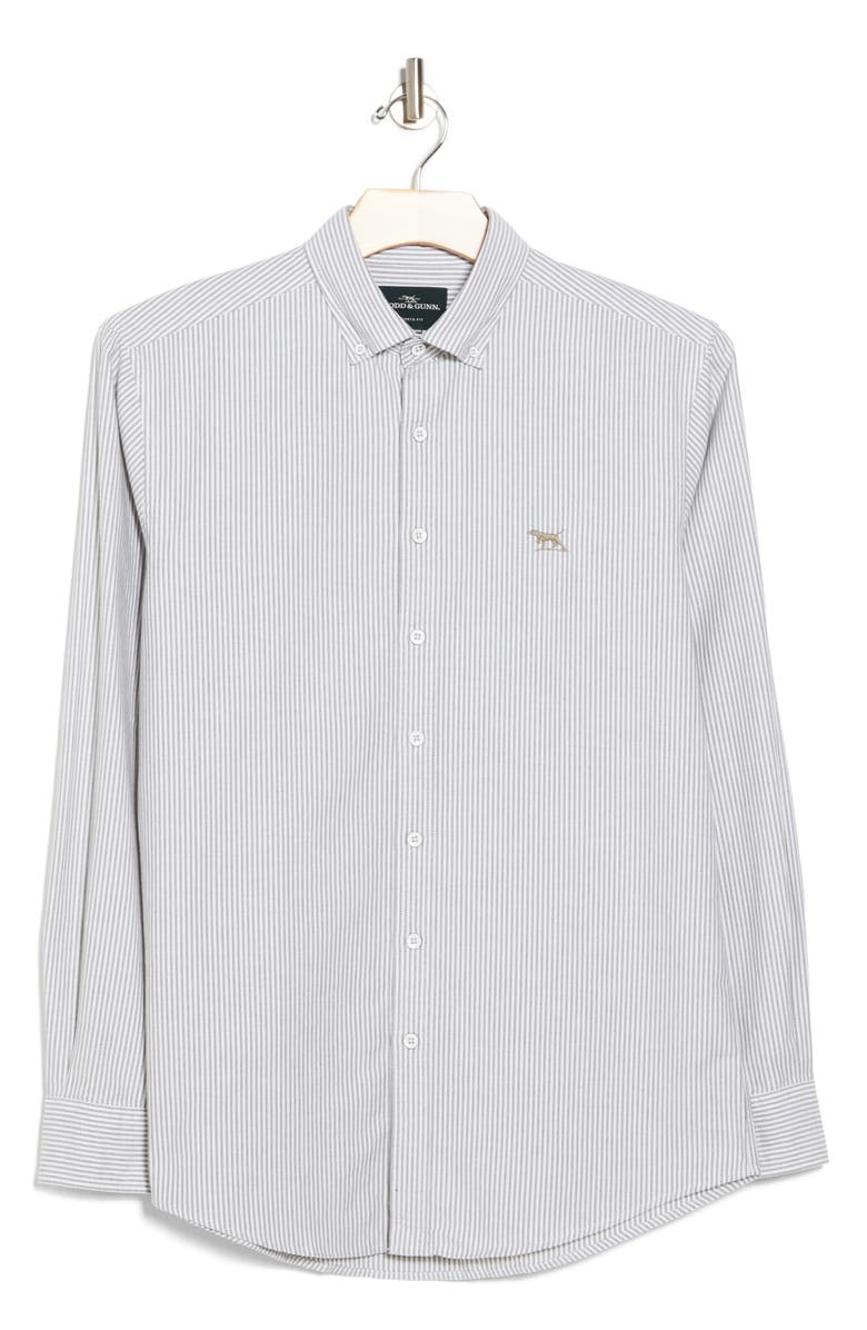 Rodd & Gunn Rockwood Stripe Button-Down Shirt, Alternate, color, Green Stripe