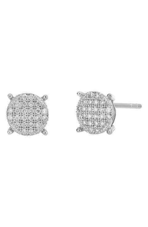 Diamond Circle Stud Earrings - 0.11ct.