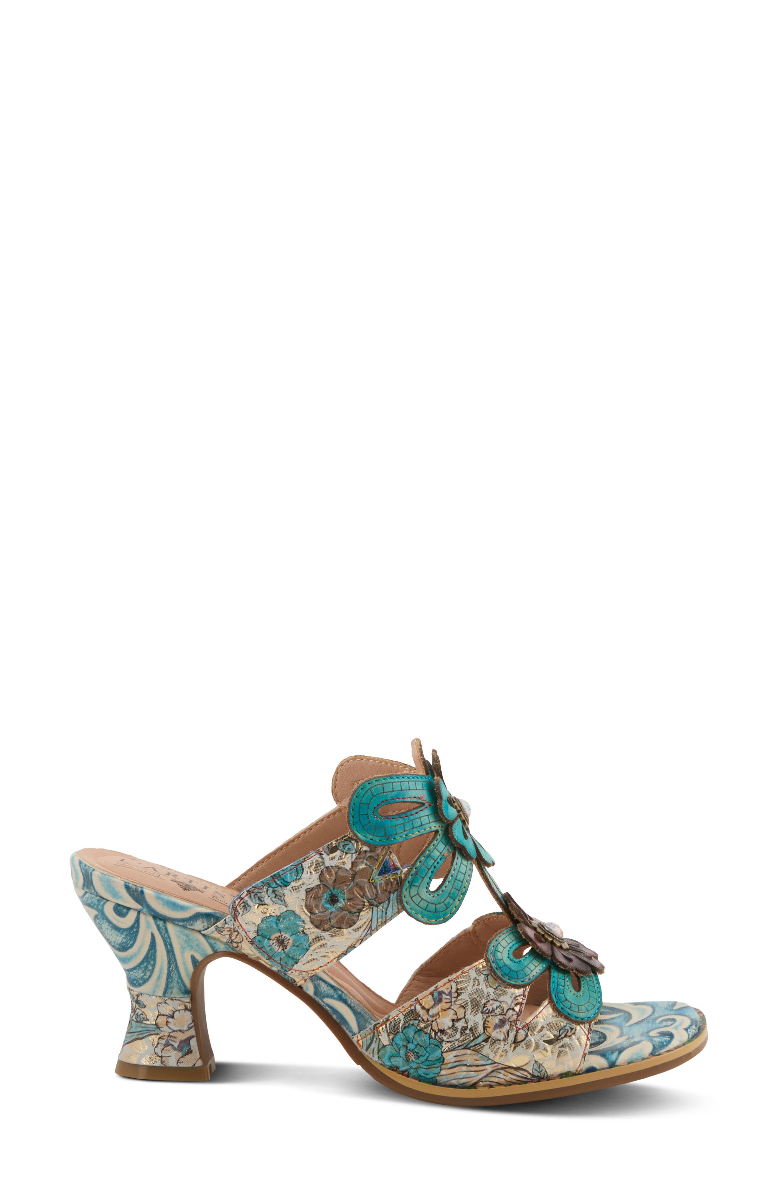 L&#x27;Artiste by Spring Step Alania Sandal, Alternate, color, Turquoise Multi