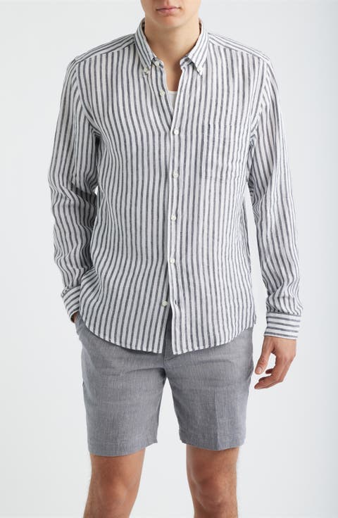Liam Regular Fit Linen Button-Up Shirt