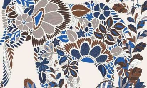 Longchamp Foret Square Silk Scarf In Blue