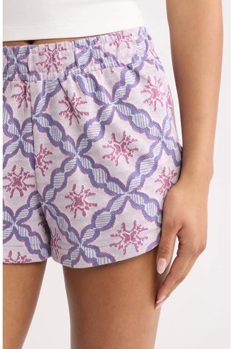 Tile Print Shorts, Alternate, color, OFF WHITE/ BLUE TILE
