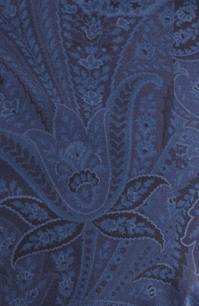 Etro Roma Stretch Cotton Dress Shirt, Alternate, color, Stampa F.do Blue