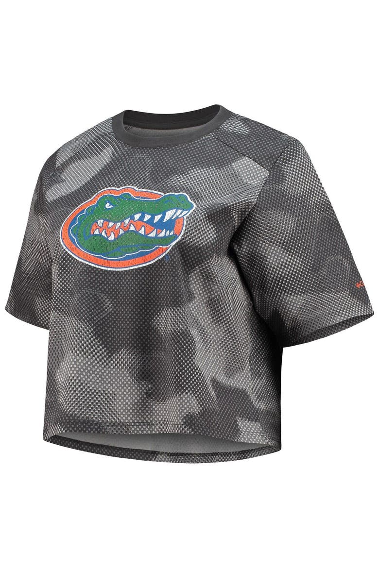 Women's Columbia Gray/Black Florida Gators Park Camo Boxy T-Shirt, Alternate, color, Gray
