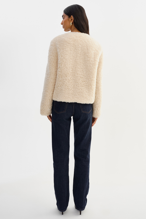 Lamarque Emilia | Faux Fur Jacket In Neutral