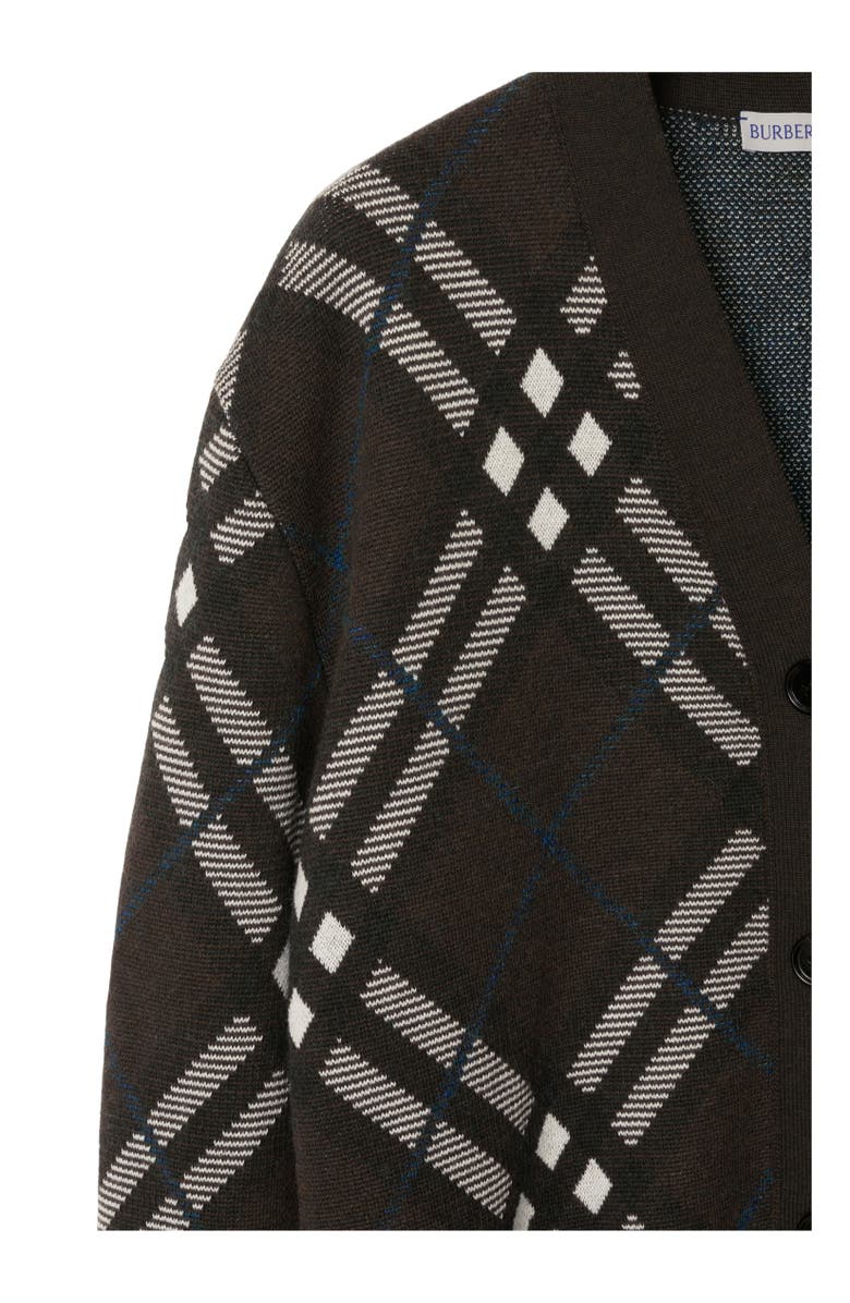 Burberry Check Wool Mohair Blend Cardigan, Alternate, color,