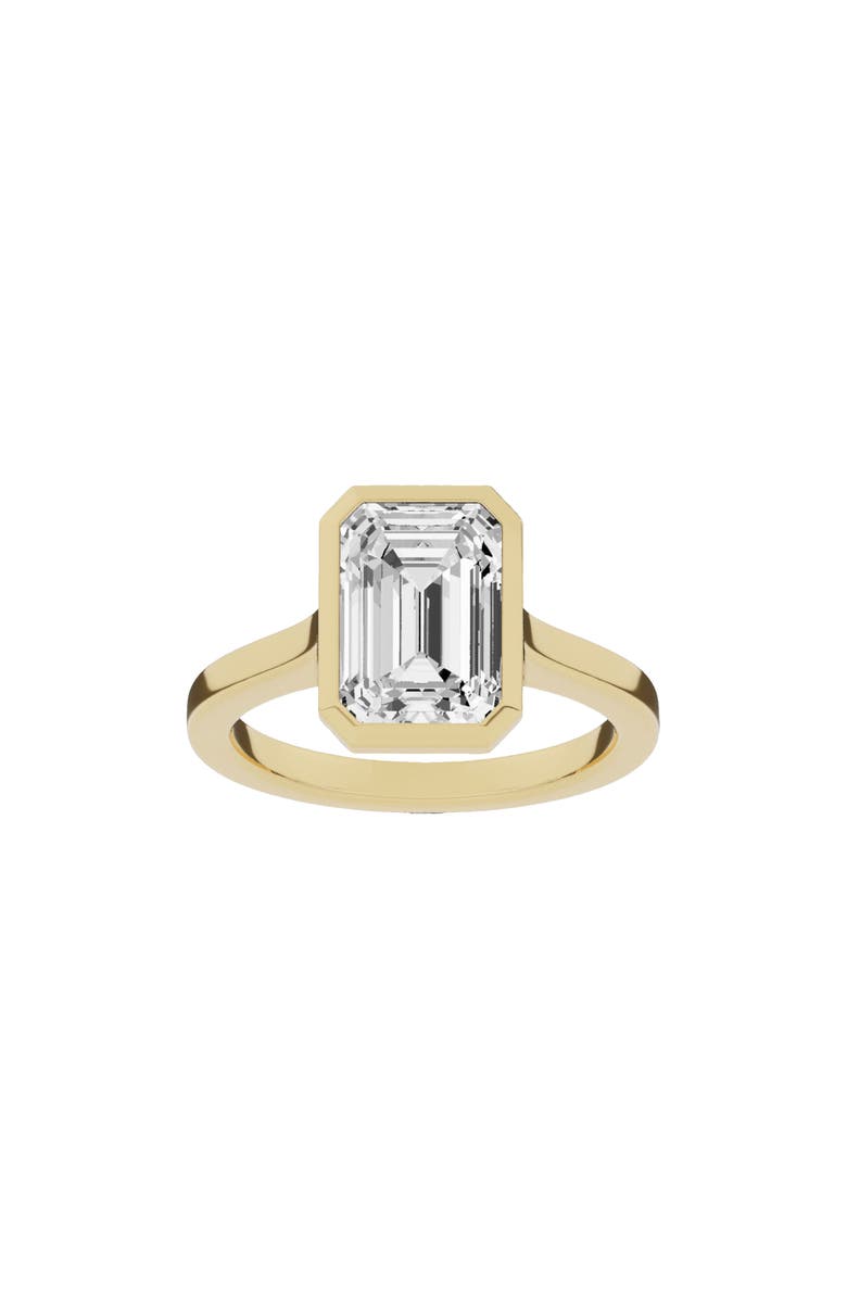 Jennifer Fisher 18K Gold Emerald Cut Lab Created Diamond Solitaire Ring - 4.0 ctw, Main, color, 18K Yellow Gold