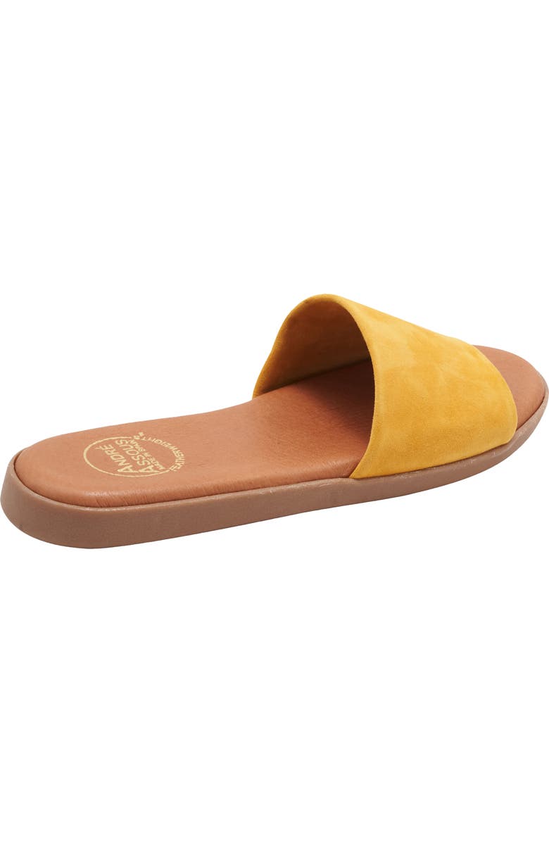 André Assous Paloma Woven Slide Sandal, Alternate, color, Lemon