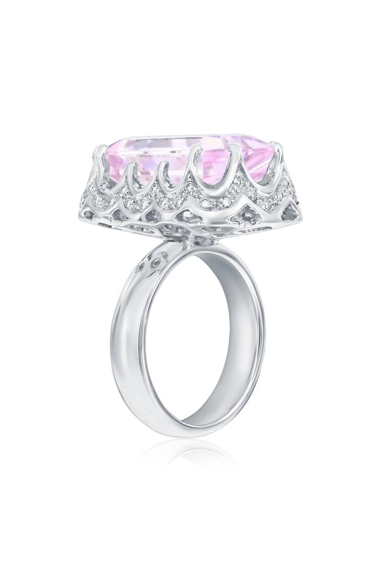 18K Gold Kunzite & Diamond Ring, Alternate, color, Pink