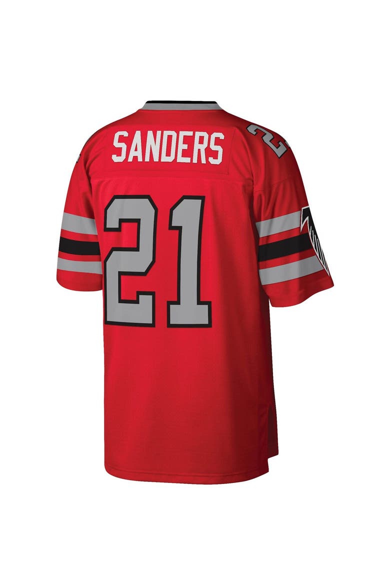 Men's Mitchell & Ness Deion Sanders Red Atlanta Falcons Legacy Replica Jersey, Alternate, color, Red