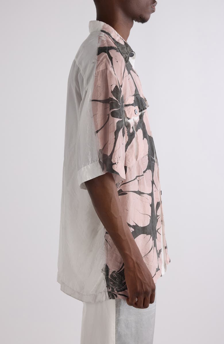 Dries Van Noten Cass Floral Silk Button-Up Shirt, Alternate, color, Dessin A