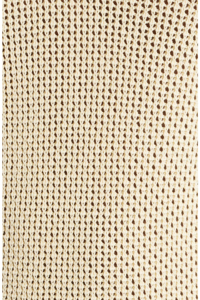 Stripe Open Stitch Organic Cotton Polo, Alternate, color, YELLOW