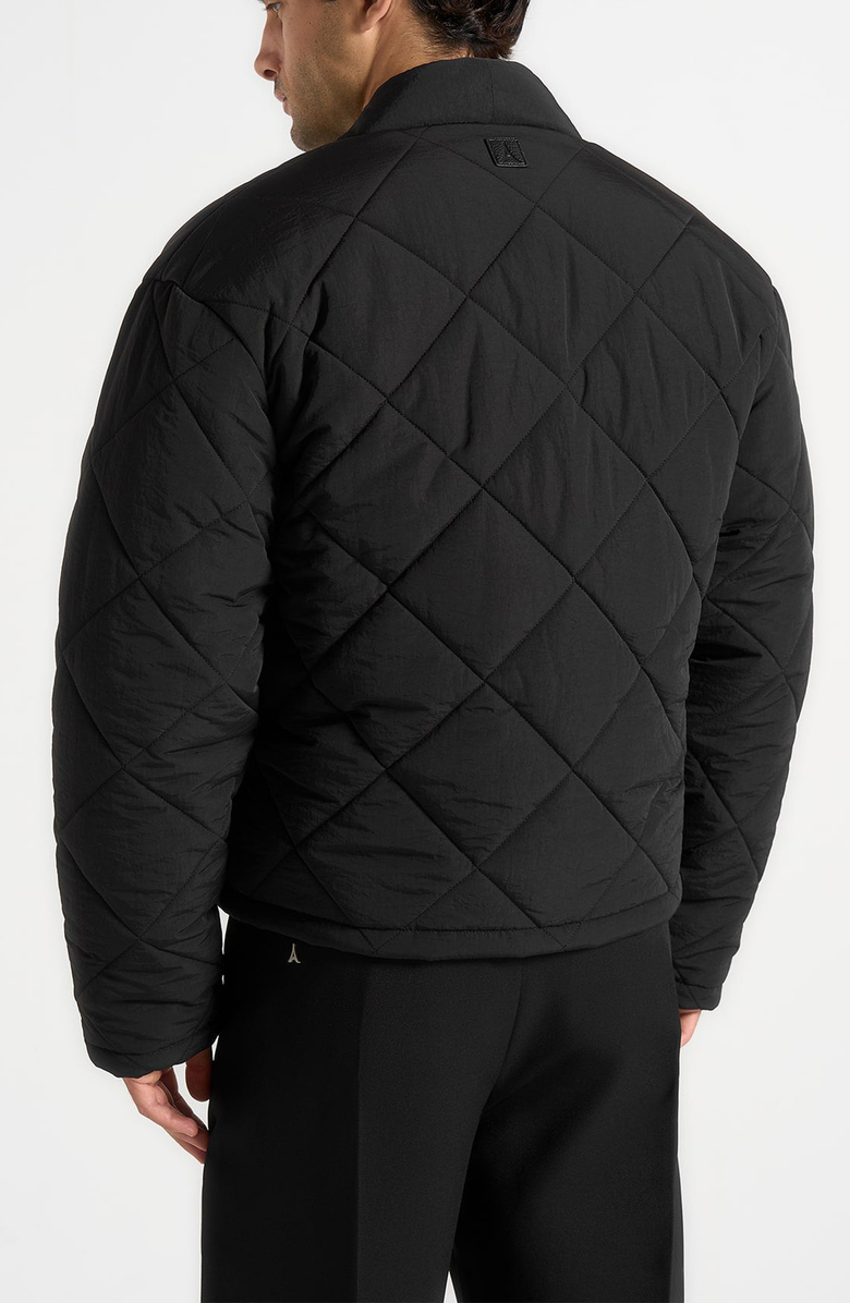Manière De Voir Emil Kimono Quilted Wrap Puffer Jacket, Alternate, color, Black