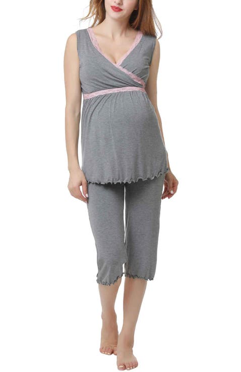 Penny Maternity/Nursing Pajamas Set
