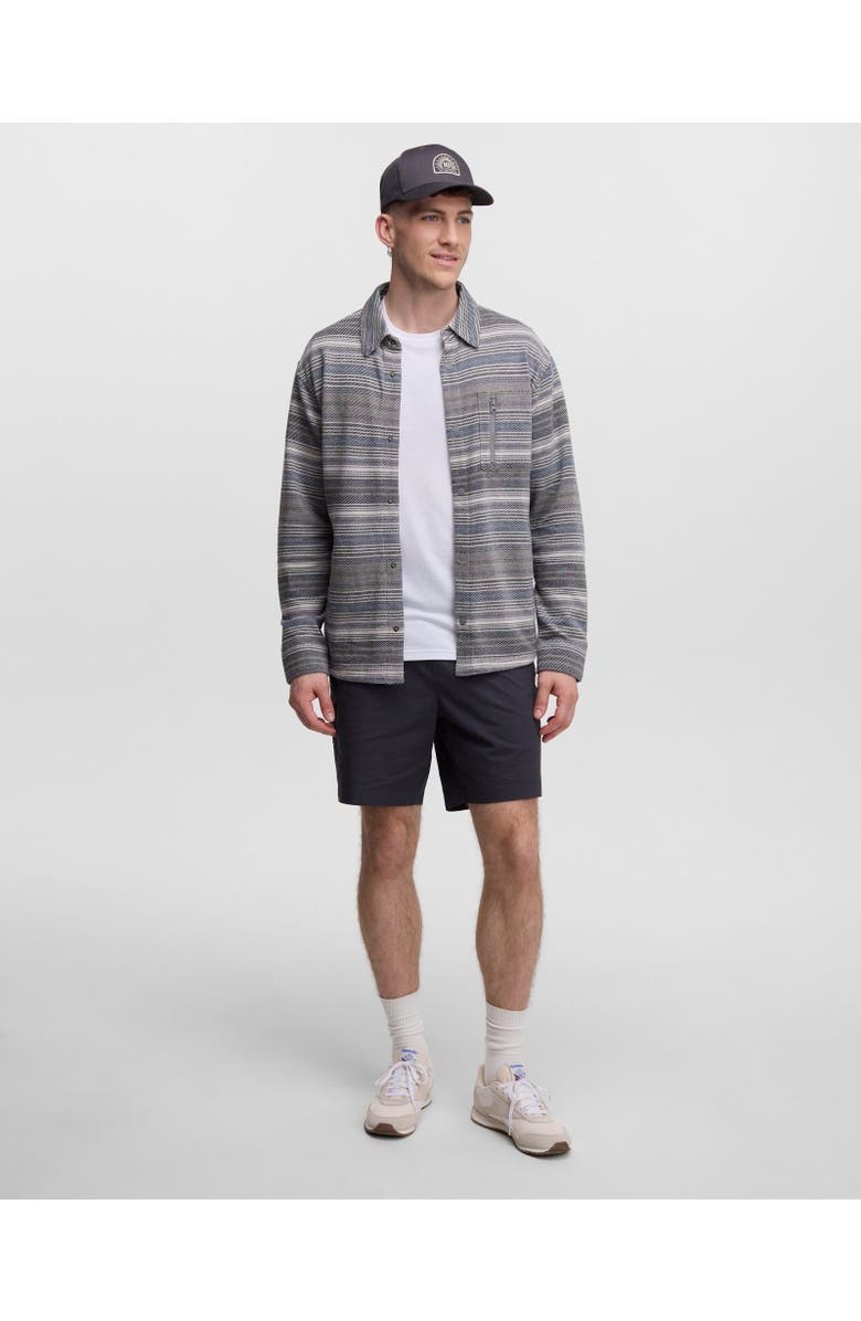 tentree Thompson Shacket, Alternate, color, Meteorite Black Multi Stripe